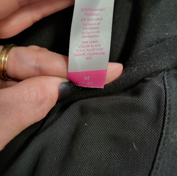 No Boundaries Black Pink Floral Bodycon Mini Dress Medium - Picture 8 of 8